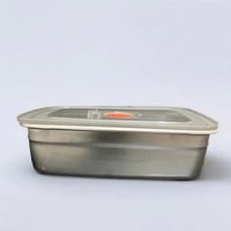 hộp Inox 2200ML, 1500ML nắp đậy, khay thực phẩm chống mùi cho tủ lạnh 6