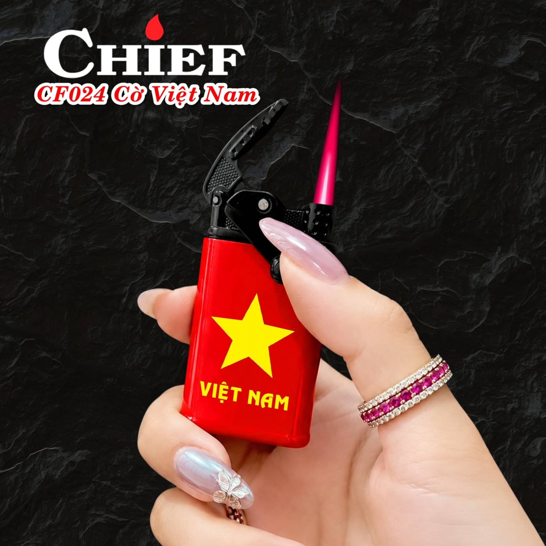 HCM Bật Lửa Hình Cờ Đỏ Sao Vàng Việt Nam Các Loại