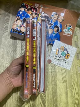 (+pos) Bộ 3q vở Thám Tử Lừng Danh Conan Tập 100 lim+đb+thường - Kèm Bìa Áo + Poster 2