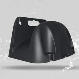 Giá cuộn ống nước treo tường màu đen. Thiết kế chống nước, phù hợp cho vườn và sân. 2