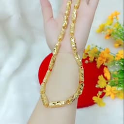 Dây Chuyền Nam Mạ Vàng  đốt trúc  đốt tre sáu cạnh - D18926   -  Bao Bền Màu - Bao đổi trả trong vòng 07 ngày 2