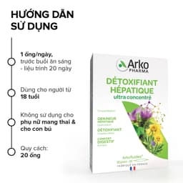 Thực phẩm bảo vệ sức khỏe ARKOPHARMA ARKOFLUIDES DETOXIFIANT HEPATIQUE - Hỗ trợ giải độc gan (Hộp 20 ống) 2