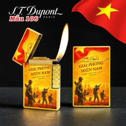 bật lửa S.T.Dupont M-106 hình Ngày Toàn Thắng 30/4/1975 ( Việt Nam ) - xài gas 2