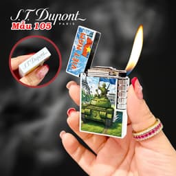 bật lửa S.T.Dupont M-105 hình Xe Tăng Tiến Vào Dinh Độc Lập 30/4/1975 ( Việt Nam ) - xài gas 3
