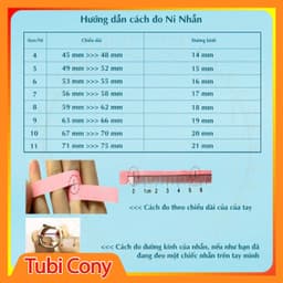 Nhẫn Nữ Mạ Vàng Kiểu Đơn Giản Hàn Quốc N858 - 54  - Mang đi chơi, đi tiệc đều đẹp- Tubi Cony 4
