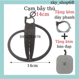 Bẫy thú bẫy chồn siêu dính loại 14cm tặng kèm bàn đạpvà dây buộc 1