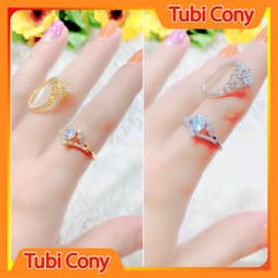 Nhẫn Nữ Mạ Vàng Kiểu Đơn Giản Hàn Quốc N858 - 54  - Mang đi chơi, đi tiệc đều đẹp- Tubi Cony 2