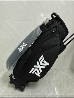 Pxg Golf Club Bag Made of High-Quality Pu Leather, Can Hold a Full Set of 14 Clubs, with Wheels and a Pull Handle. 3