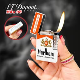 bật lửa S.T.Dupont M-98 hình gói marlboro - xài gas 3