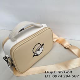 Túi Golf Cầm Tay Malbon Golf Xanh Kem, Túi Đựng Phụ Kiện Golf Thể Thao Đa Năng 5