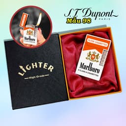 bật lửa S.T.Dupont M-98 hình gói marlboro - xài gas 1