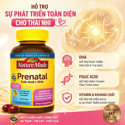 Vitamin tổng hợp bầu Nature Made Prenatal Multi + DHA Mỹ (150v) bổ sung dinh dưỡng DHA cho mẹ bầu và sau sinh 4