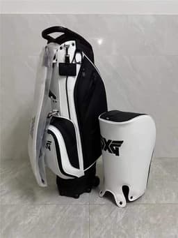 Pxg Golf Club Bag Made of High-Quality Pu Leather, Can Hold a Full Set of 14 Clubs, with Wheels and a Pull Handle. 1