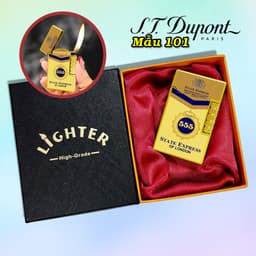 bật lửa S.T.Dupont M-101 hình gói 3 số 5 ( 555 ) - xài gas 1