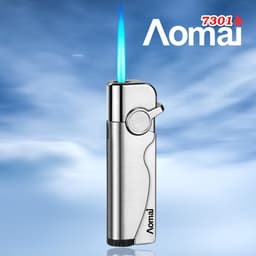bật lửa khè aomai 7301 với ngọn lửa xanh dương - xài gas 3