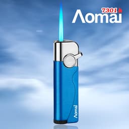 bật lửa khè aomai 7301 với ngọn lửa xanh dương - xài gas 6