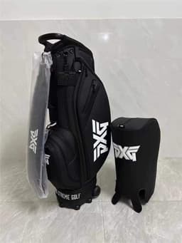 Pxg Golf Club Bag Made of High-Quality Pu Leather, Can Hold a Full Set of 14 Clubs, with Wheels and a Pull Handle. 2