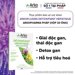 Thực phẩm bảo vệ sức khỏe ARKOPHARMA ARKOFLUIDES DETOXIFIANT HEPATIQUE - Hỗ trợ giải độc gan (Hộp 20 ống) 1