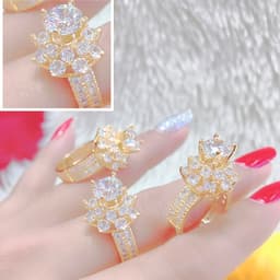 Nhẫn Nữ Cao Cấp N454 -118 Đính CZ trắng kiểu cao sang trọng - Mang đi tiệc vô cùng sang trọng 2