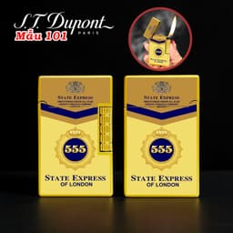 bật lửa S.T.Dupont M-101 hình gói 3 số 5 ( 555 ) - xài gas 4