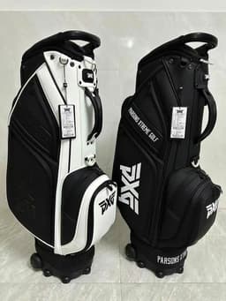 Pxg Golf Club Bag Made of High-Quality Pu Leather, Can Hold a Full Set of 14 Clubs, with Wheels and a Pull Handle. 4