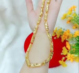 Dây Chuyền Nam Mạ Vàng  đốt trúc  đốt tre sáu cạnh - D18926   -  Bao Bền Màu - Bao đổi trả trong vòng 07 ngày 3