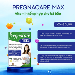 Viên bổ sung vitamin và khoáng chất cho phụ nữ mang thai Pregnacare Max Vitabiotics (84 viên) 3