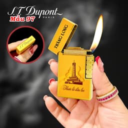 bật lửa S.T.Dupont M-97 hình gói Thăng Long - xài gas 3