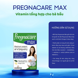Viên bổ sung vitamin và khoáng chất cho phụ nữ mang thai Pregnacare Max Vitabiotics (84 viên) 6