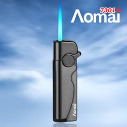 bật lửa khè aomai 7301 với ngọn lửa xanh dương - xài gas 4