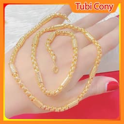 Dây cong mạ vàng 18k or 24K Mẫu 070RUH.100422 - Mang đi chơi, đi tiệc rất đẹp - Tặng kèm hộp đẹp - Bao đổi trả trong vòng 07 ngày, dây chuyền đẹp 1