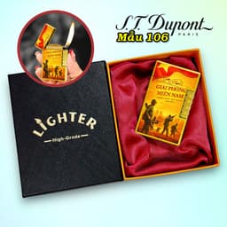 bật lửa S.T.Dupont M-106 hình Ngày Toàn Thắng 30/4/1975 ( Việt Nam ) - xài gas 1