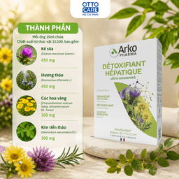 Thực phẩm bảo vệ sức khỏe ARKOFLUIDES DETOXIFIANT HEPATIQUE (Hộp 20 ống) 3