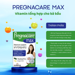 Viên bổ sung vitamin và khoáng chất cho phụ nữ mang thai Pregnacare Max Vitabiotics (84 viên) 4