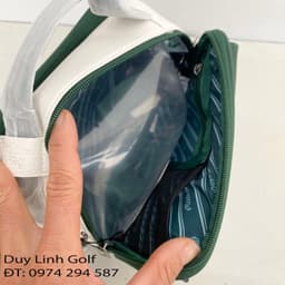 Túi Golf Cầm Tay Malbon Golf Xanh Kem, Túi Đựng Phụ Kiện Golf Thể Thao Đa Năng 6