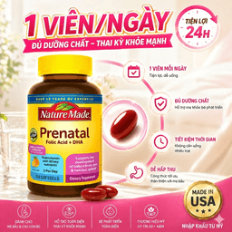 Vitamin tổng hợp bầu Nature Made Prenatal Multi + DHA Mỹ (150v) bổ sung dinh dưỡng DHA cho mẹ bầu và sau sinh 6