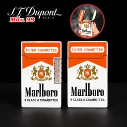 bật lửa S.T.Dupont M-98 hình gói marlboro - xài gas 4