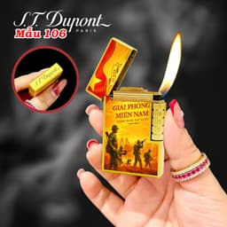 bật lửa S.T.Dupont M-106 hình Ngày Toàn Thắng 30/4/1975 ( Việt Nam ) - xài gas 3