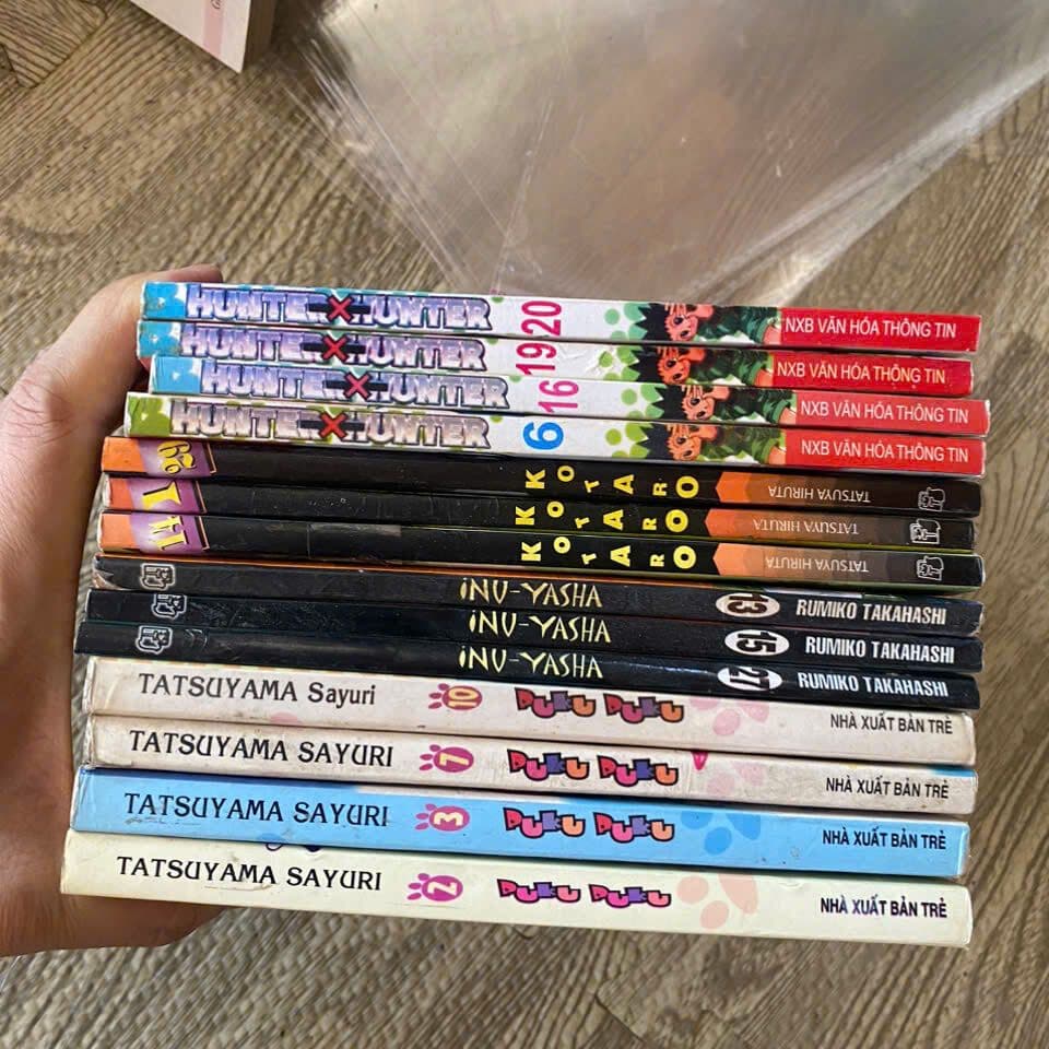 Combo 14q vở tranh cũ " hunterxhunter, kotaro, inuyasha, puku puku "