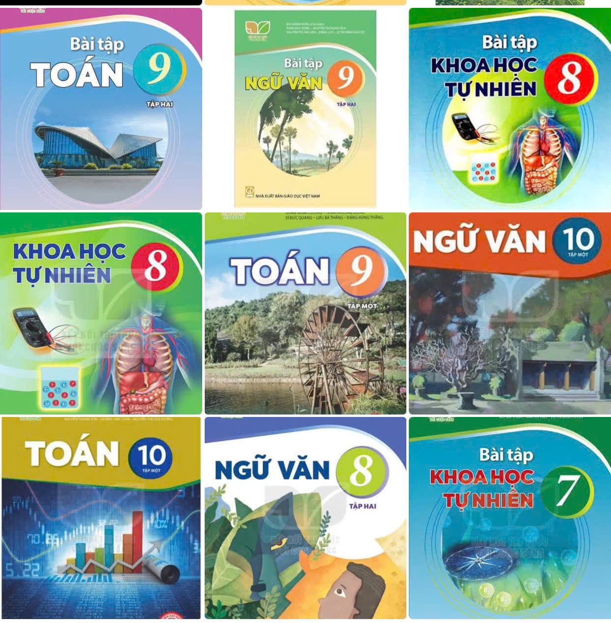 Vở học ngữ văn, toán KHTN .. lớp 6,7,8,9,10 kết nối tri thức