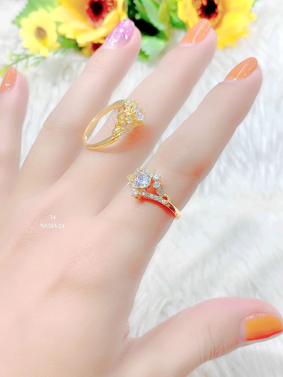 Nhẫn Nữ Mạ Vàng Kiểu Đơn Giản Hàn Quốc N858 - 54 - Mang đi chơi, đi tiệc đều đẹp- Tubi Cony