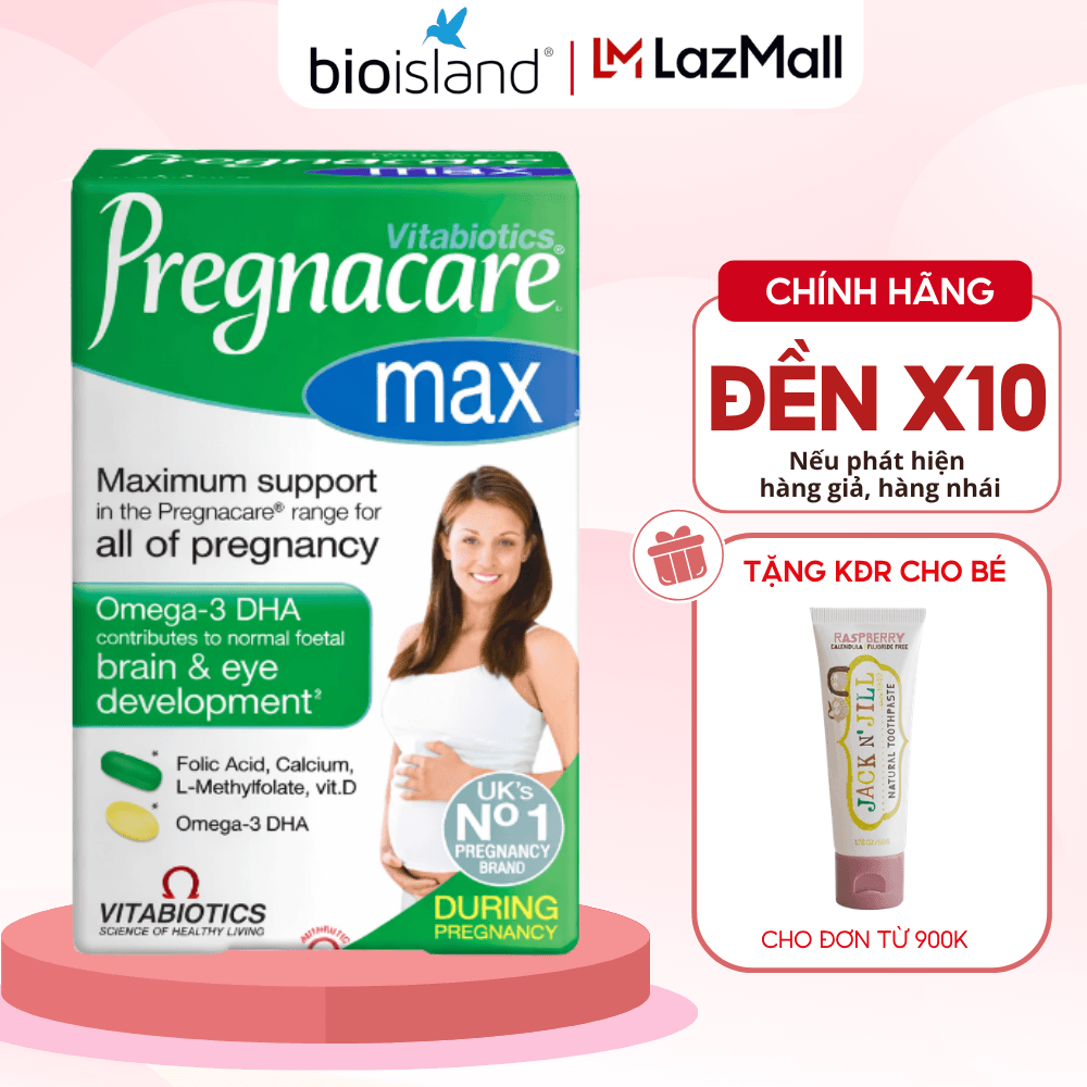 Viên bổ sung vitamin và khoáng chất cho phụ nữ mang thai Pregnacare Max Vitabiotics (84 viên)